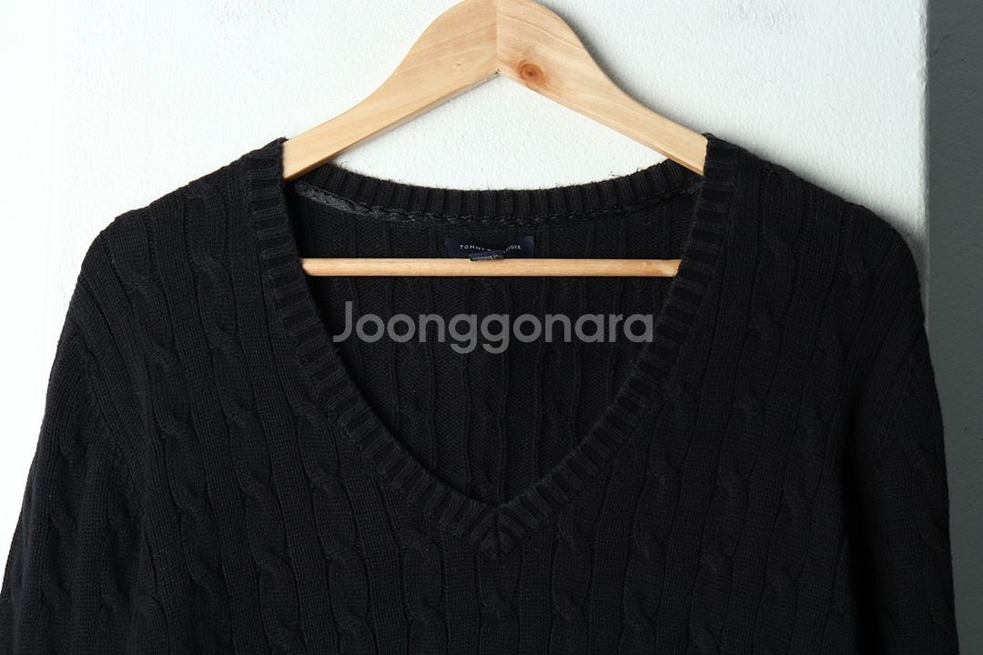 W(XL-2XL) 타미힐피거 니트 빅사이즈 케이블--2