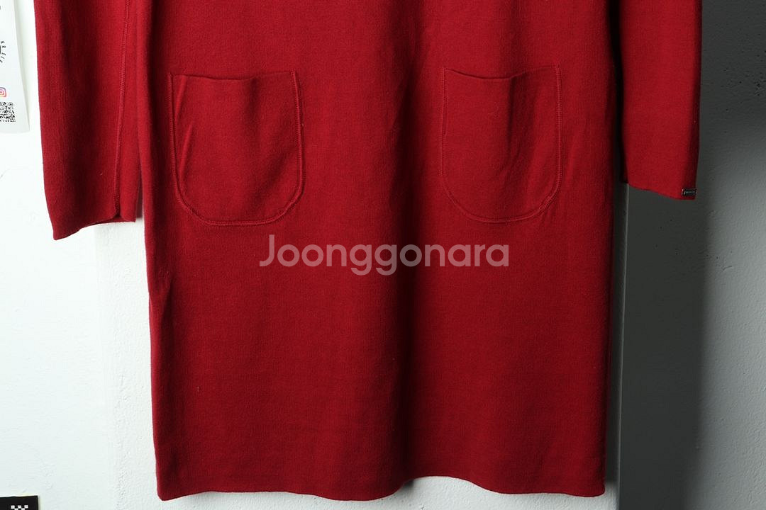 W(XS-S) 타미힐피거 니트 원피스 리버시블 버건디--3