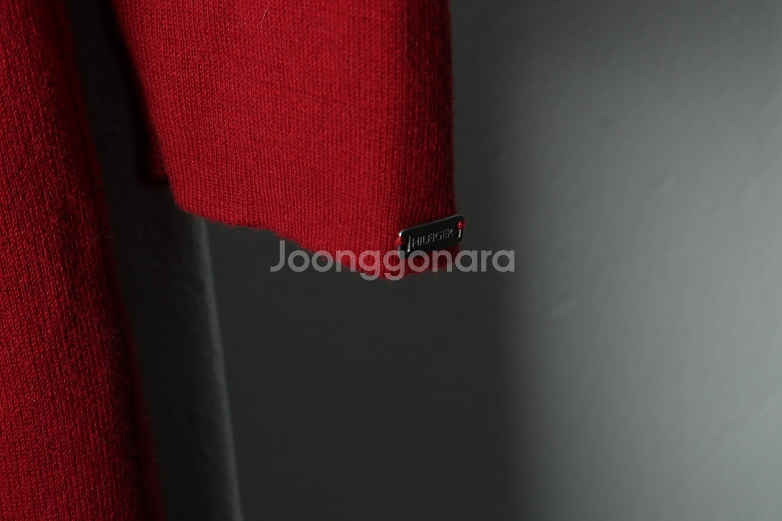 W(XS-S) 타미힐피거 니트 원피스 리버시블 버건디--4