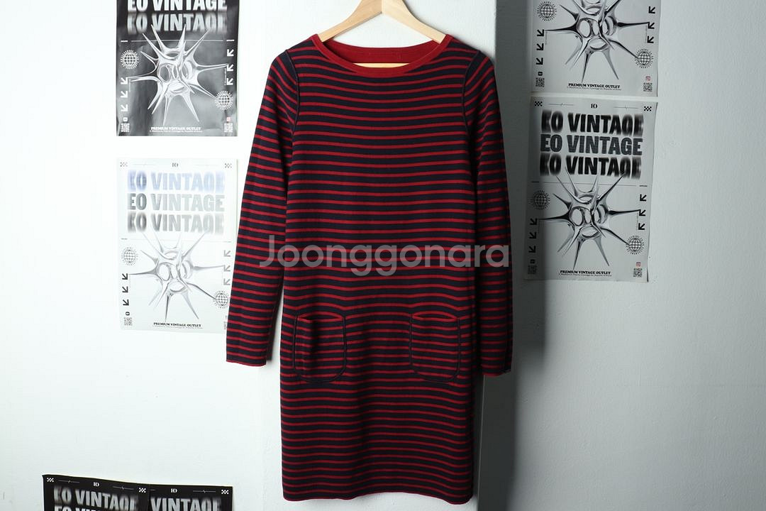 W(XS-S) 타미힐피거 니트 원피스 리버시블 버건디--5