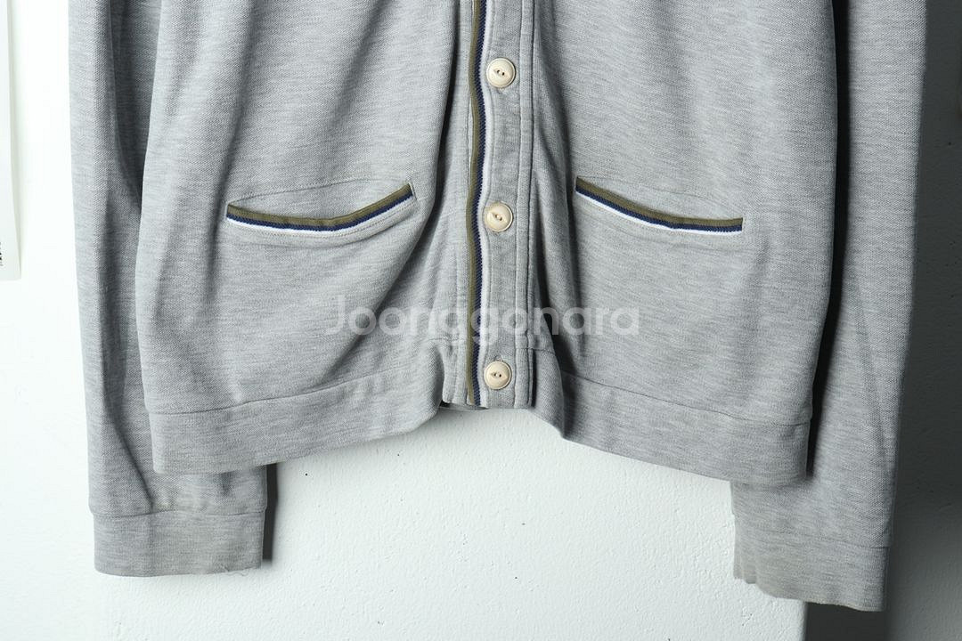 (2XL) 빈폴 니트 가디건 빅사이즈 그레이 면--3