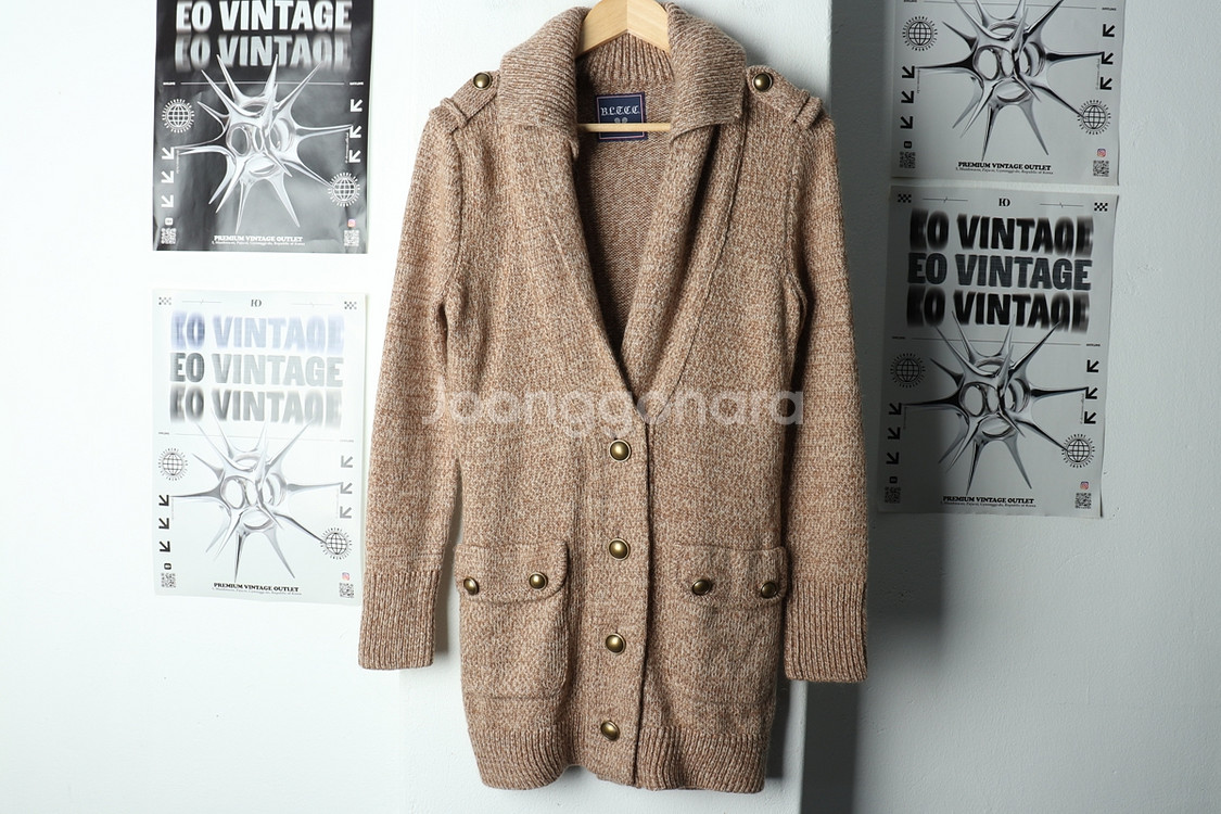 W(M) 빈폴 니트 가디건 브라운 울 롱--1