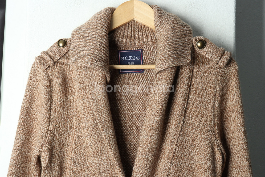 W(M) 빈폴 니트 가디건 브라운 울 롱--2