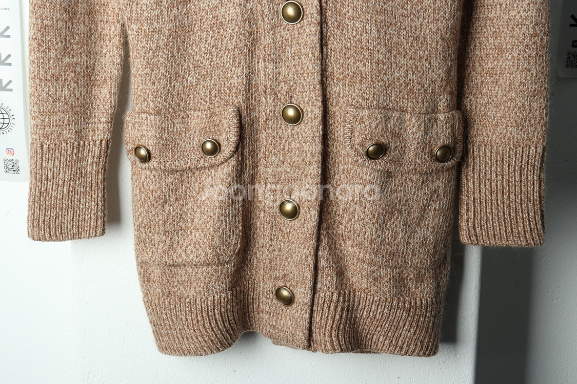 W(M) 빈폴 니트 가디건 브라운 울 롱--3