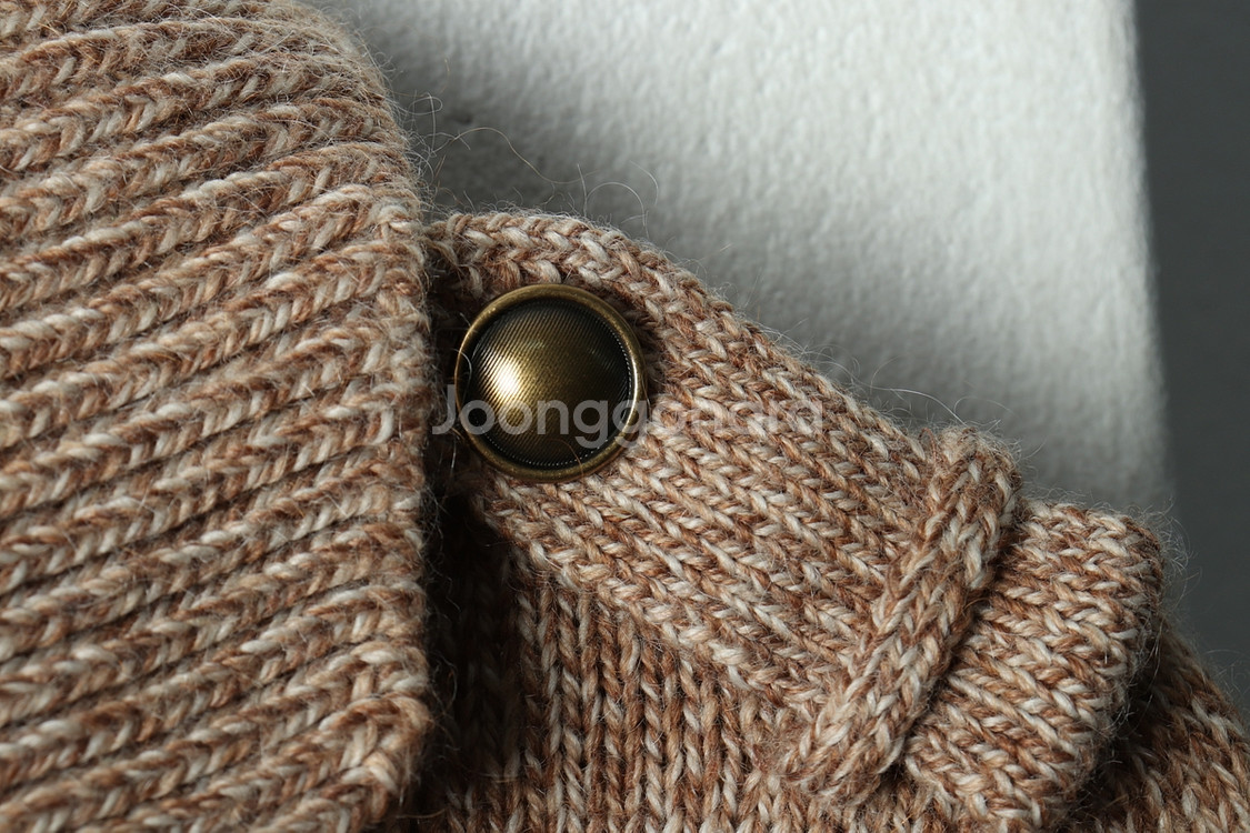 W(M) 빈폴 니트 가디건 브라운 울 롱--4