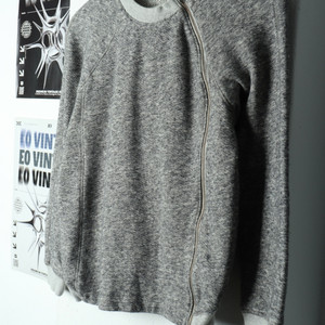 W(S) 띠어리 니트 가디건 집업 그레이 라이더