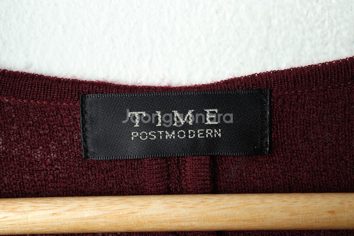 W(M-F) 타임 니트 가디건 한섬 버건디 그런지--5