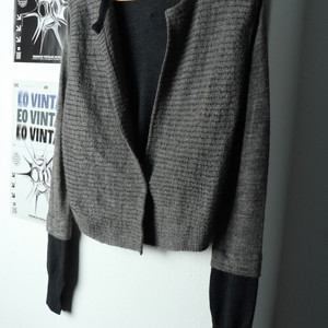 W(M-F) 시스템 니트 가디건 한섬 그레이 라이더