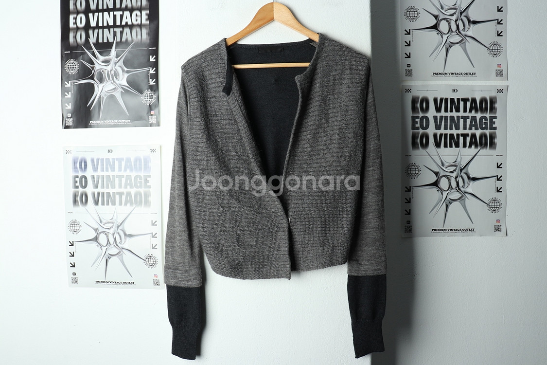 W(M-F) 시스템 니트 가디건 한섬 그레이 라이더--1