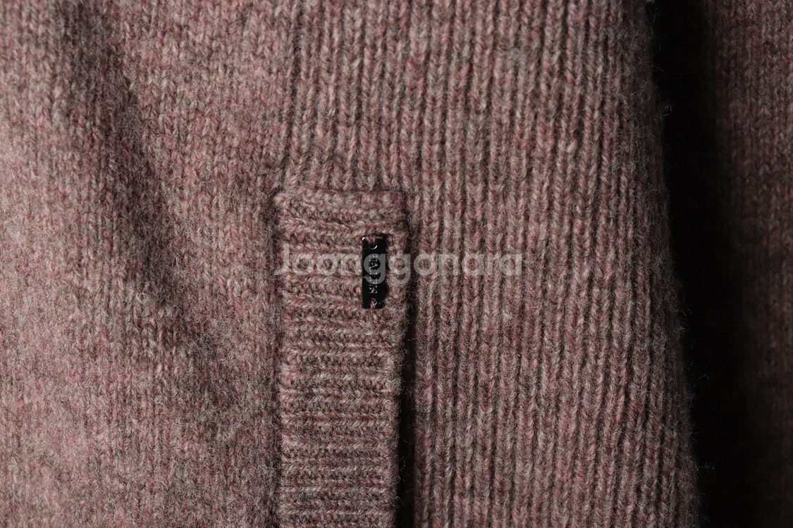 W(L) 헤지스 니트 가디건 핑크 울 롱--4