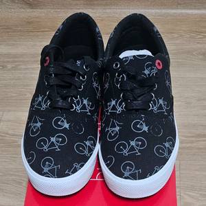 정품)bucketfeet 자전거 패턴 블랙 스니커즈260