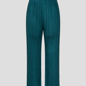 이세이미야케 플리츠플리즈 바지 시커 바텀1 팬츠 터콰이즈 그린 3사이즈