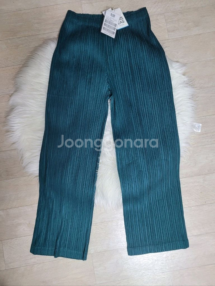 이세이미야케 플리츠플리즈 바지 시커 바텀1 팬츠 터콰이즈 그린 3사이즈--2