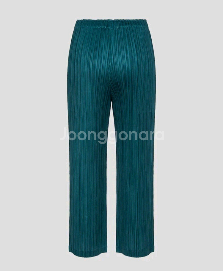이세이미야케 플리츠플리즈 바지 시커 바텀1 팬츠 터콰이즈 그린 3사이즈--1