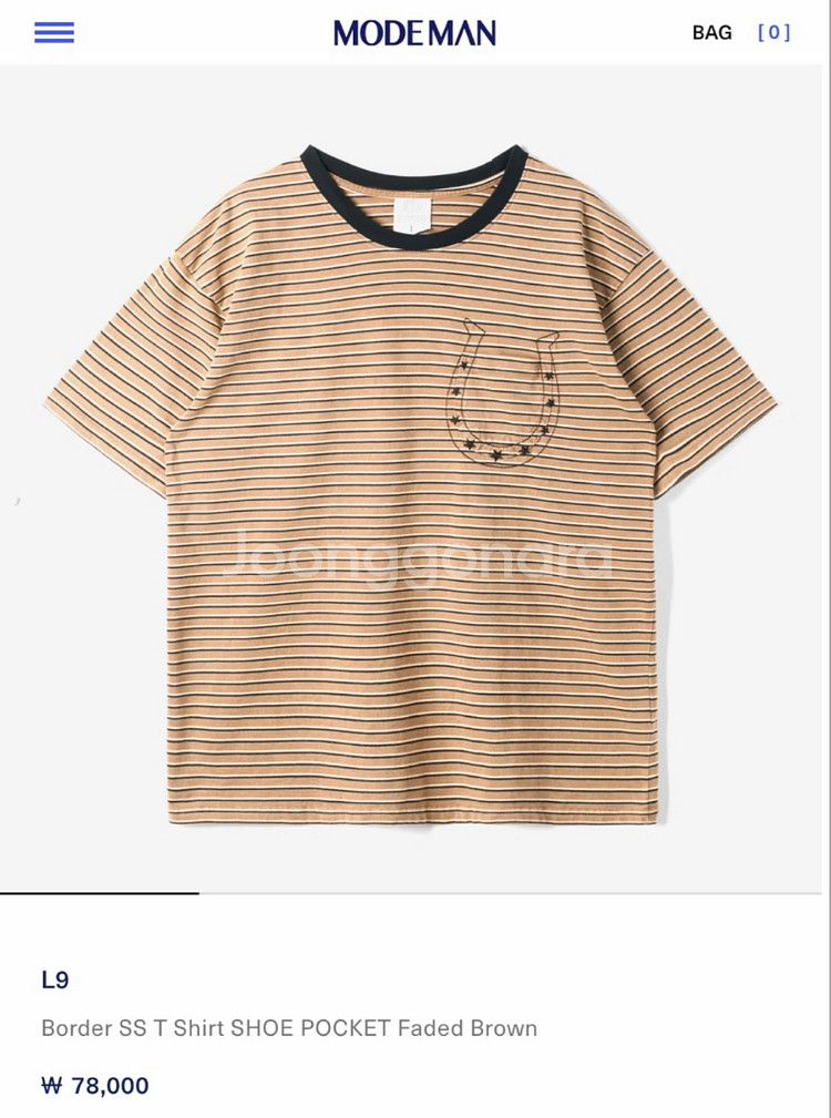 모드맨 L9 반팔 티셔츠 새상품--0