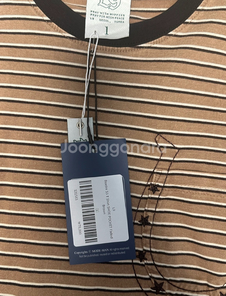 모드맨 L9 반팔 티셔츠 새상품--2