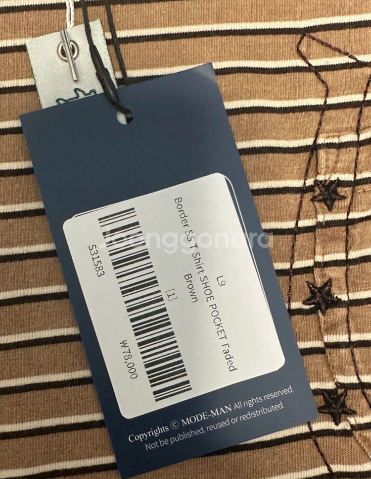 모드맨 L9 반팔 티셔츠 새상품--3