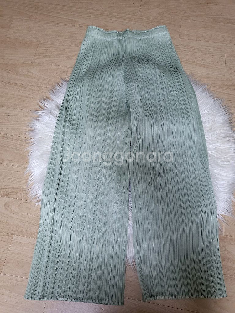 이세이미야케 플리츠플리즈 바지 6월 먼슬리 팬츠 파스텔 그린 3사이즈--4