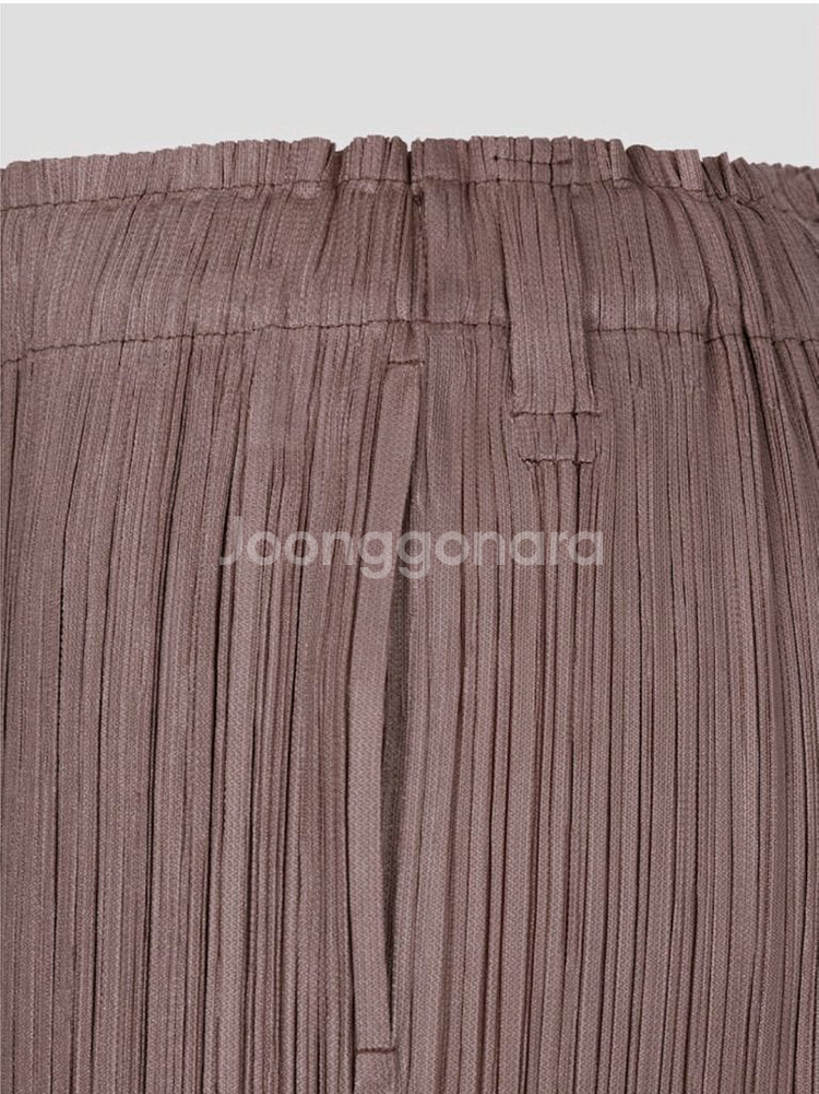 이세이미야케 플리츠플리즈 바지 시커 바텀2 팬츠 브라운 3사이즈--3