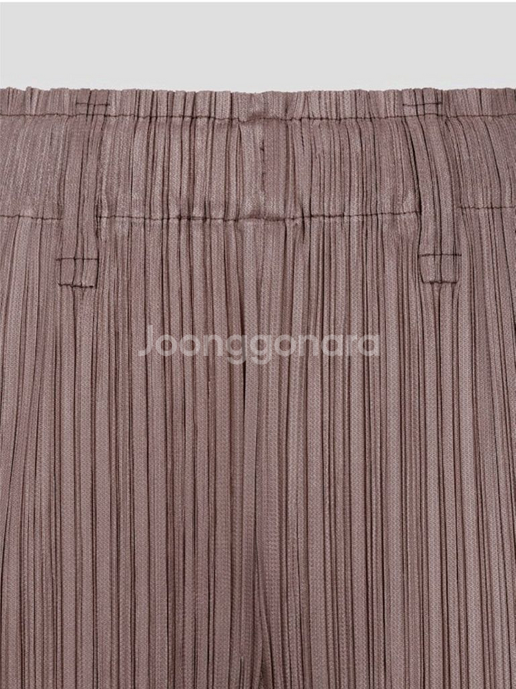 이세이미야케 플리츠플리즈 바지 시커 바텀2 팬츠 브라운 3사이즈--2