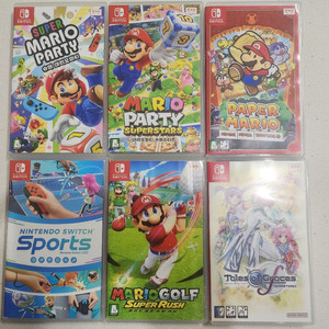 닌텐도 스위치 칩 마리오파티 마리오파티슈퍼스타즈 페이퍼마리오 닌텐도스포츠 마리오골프 테일즈오브그레이세스 팝니다