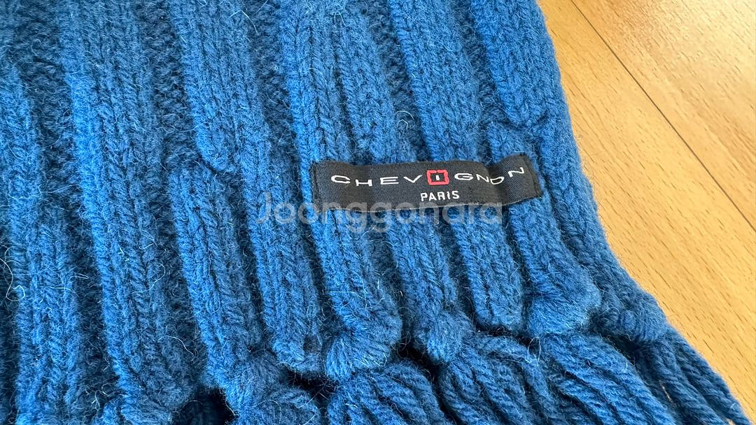 쉐비뇽파리 CHEVIGNON 울100 머플러 목도리 숄--6