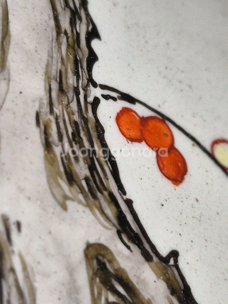 매조도 매화 도자기 화병 꽃병 주병--5