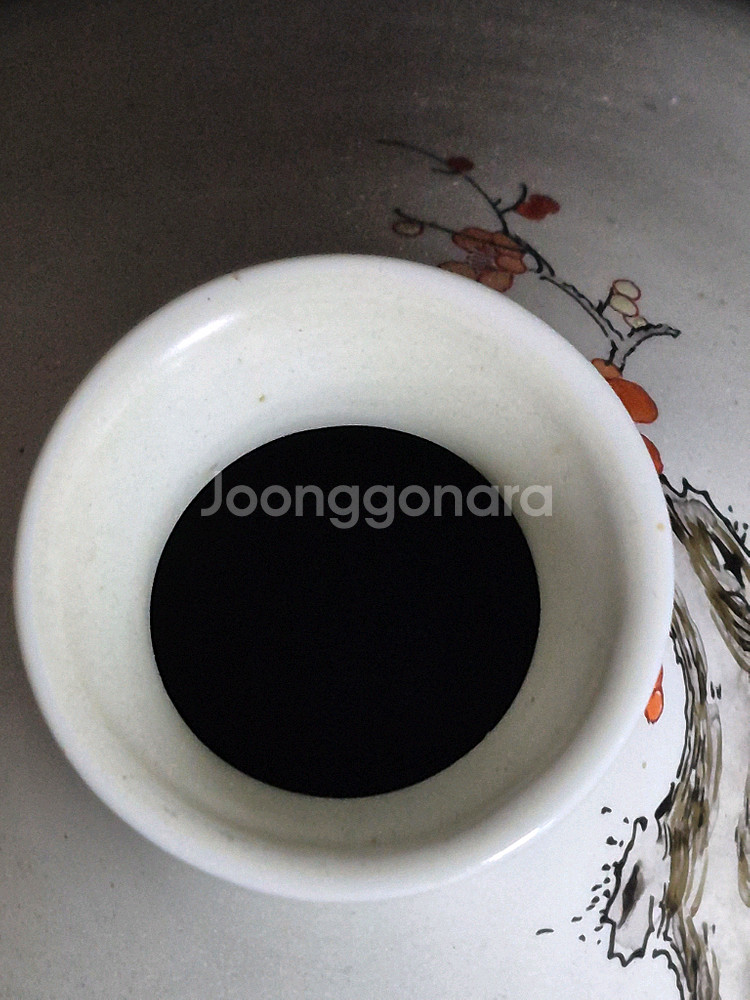 매조도 매화 도자기 화병 꽃병 주병--4