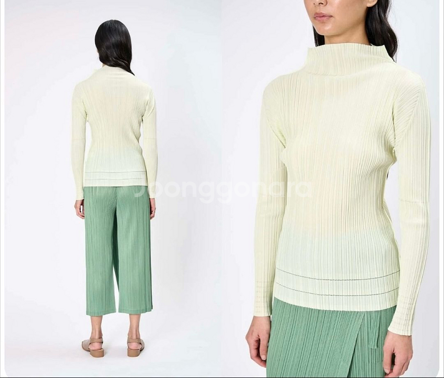 이세이미야케 플리츠플리즈 소프트 반목 탑(55-77)--1