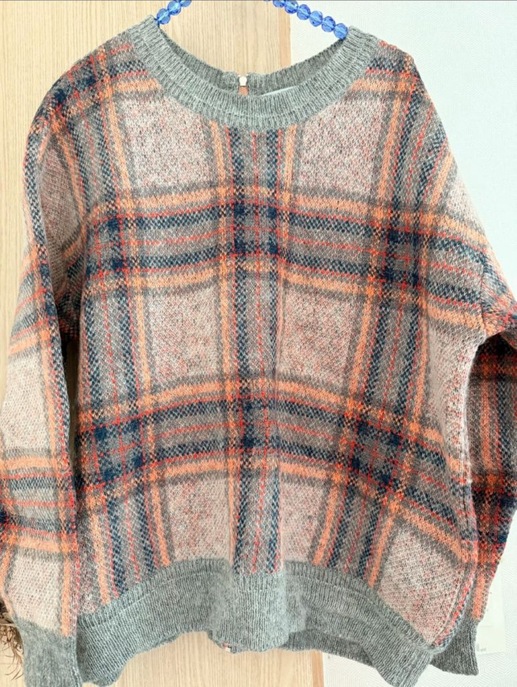 주크 zooc 체크 니트 스웨터--0