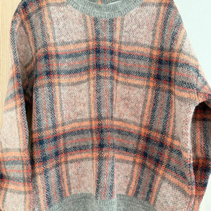 주크 zooc 체크 니트 스웨터