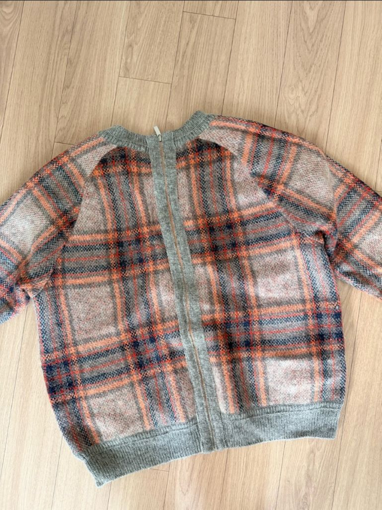 주크 zooc 체크 니트 스웨터--3