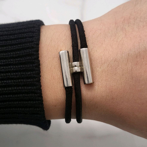 에르메스 투니스 트레쎄 은장 남성 팔찌 남자 브레이슬