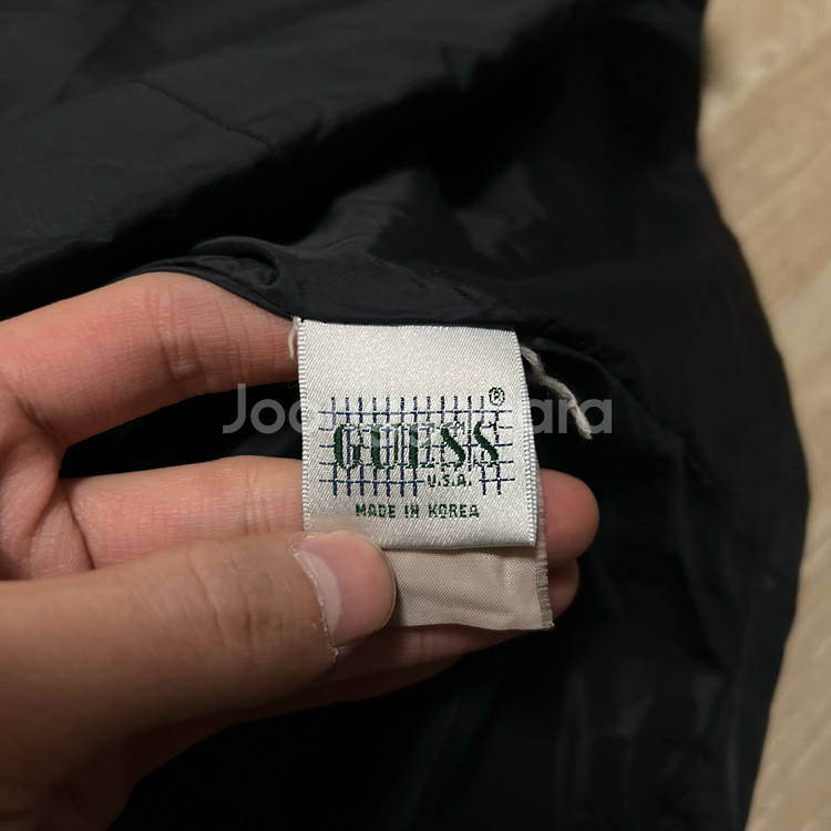 게스 USA 숏 돕바 패딩 점퍼 [블랙] L/100--4