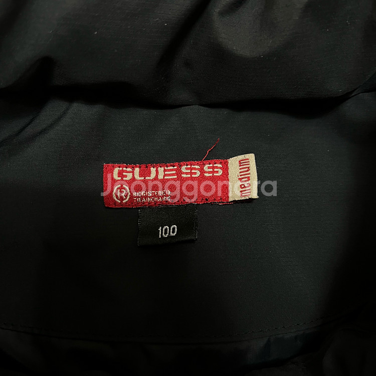 게스 USA 숏 돕바 패딩 점퍼 [블랙] L/100--3