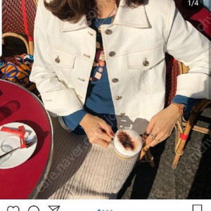 코스모폴리탄줄라이 크림 데님 자켓 1사이즈