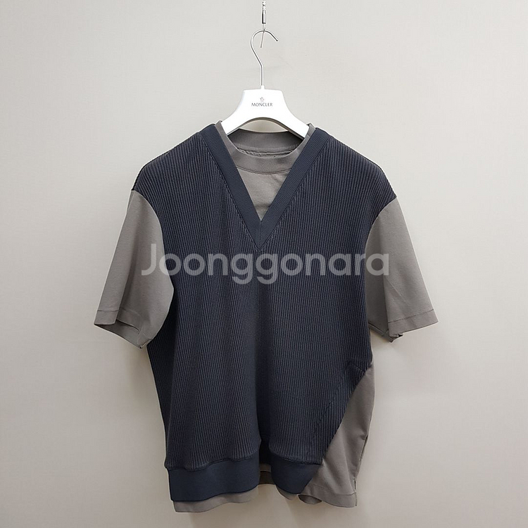 한섬 시스템옴므 2022 레이어드 반팔 티셔츠 100사이즈--1