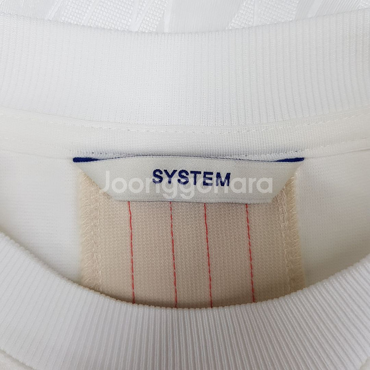 한섬 시스템옴므 2022 백라인 포인트 반팔 티셔츠 100사이즈--5