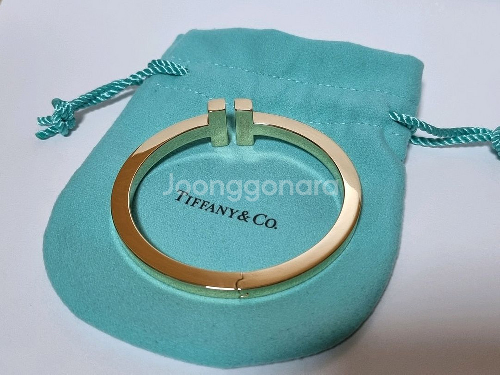 티파니앤코 정품 T 스퀘어 뱅글 팔찌--3