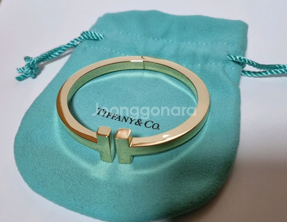 티파니앤코 정품 T 스퀘어 뱅글 팔찌--2