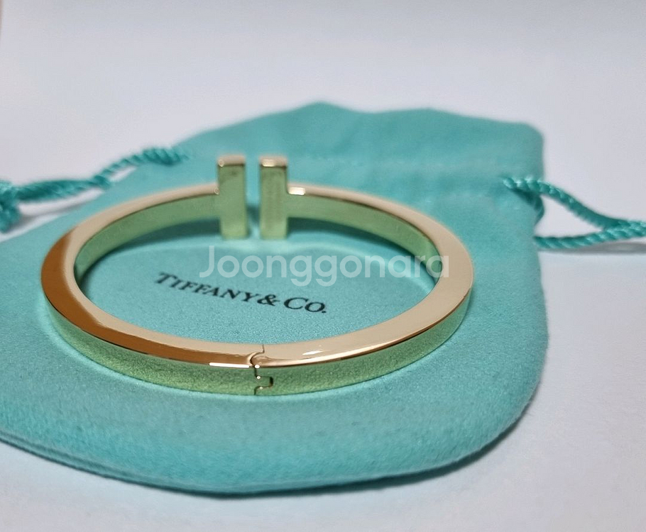 티파니앤코 정품 T 스퀘어 뱅글 팔찌--4