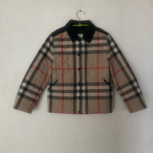 버버리키즈 체크 패딩점퍼 10y