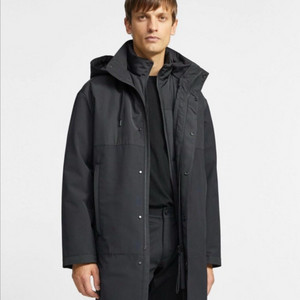 띠어리 필립 이중 롱패딩 블랙 M