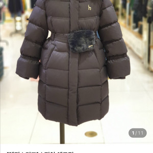 헤지스키즈 소피아 에코퍼 롱패딩(155사이즈)