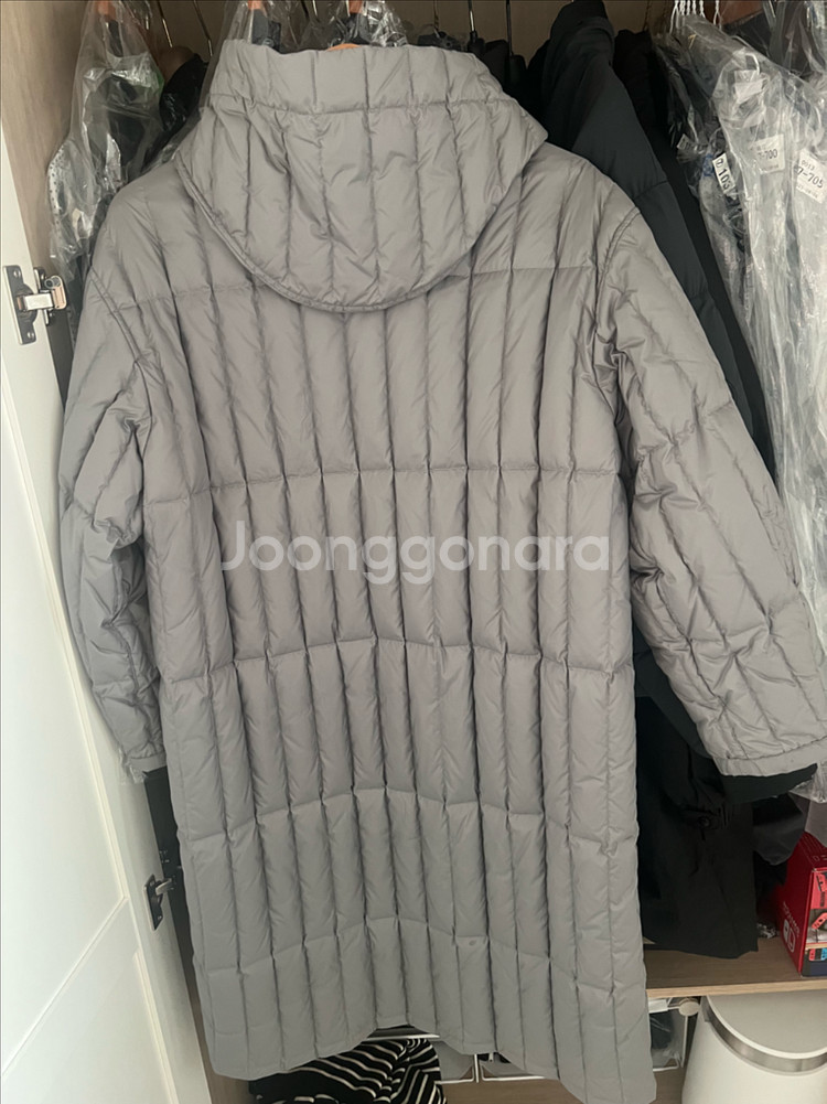 띠어리 alvar 퀼팅 롱패딩 그레이 S--3