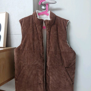 인디고 뱅크키즈 골덴/뽀글이 양면 조끼 140사이즈