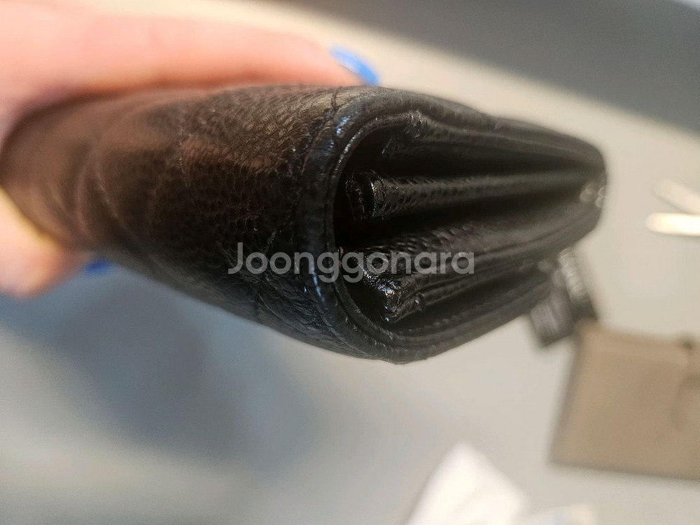 샤넬 캐비어 레더 장지갑--3