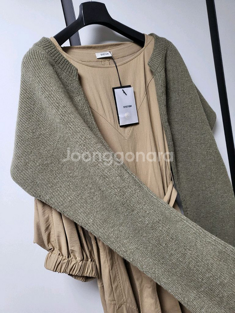 시스템 원피스 니트숄 세트--8