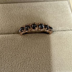 천연다이아 금 반지 블랙다이아 14K 로즈골드