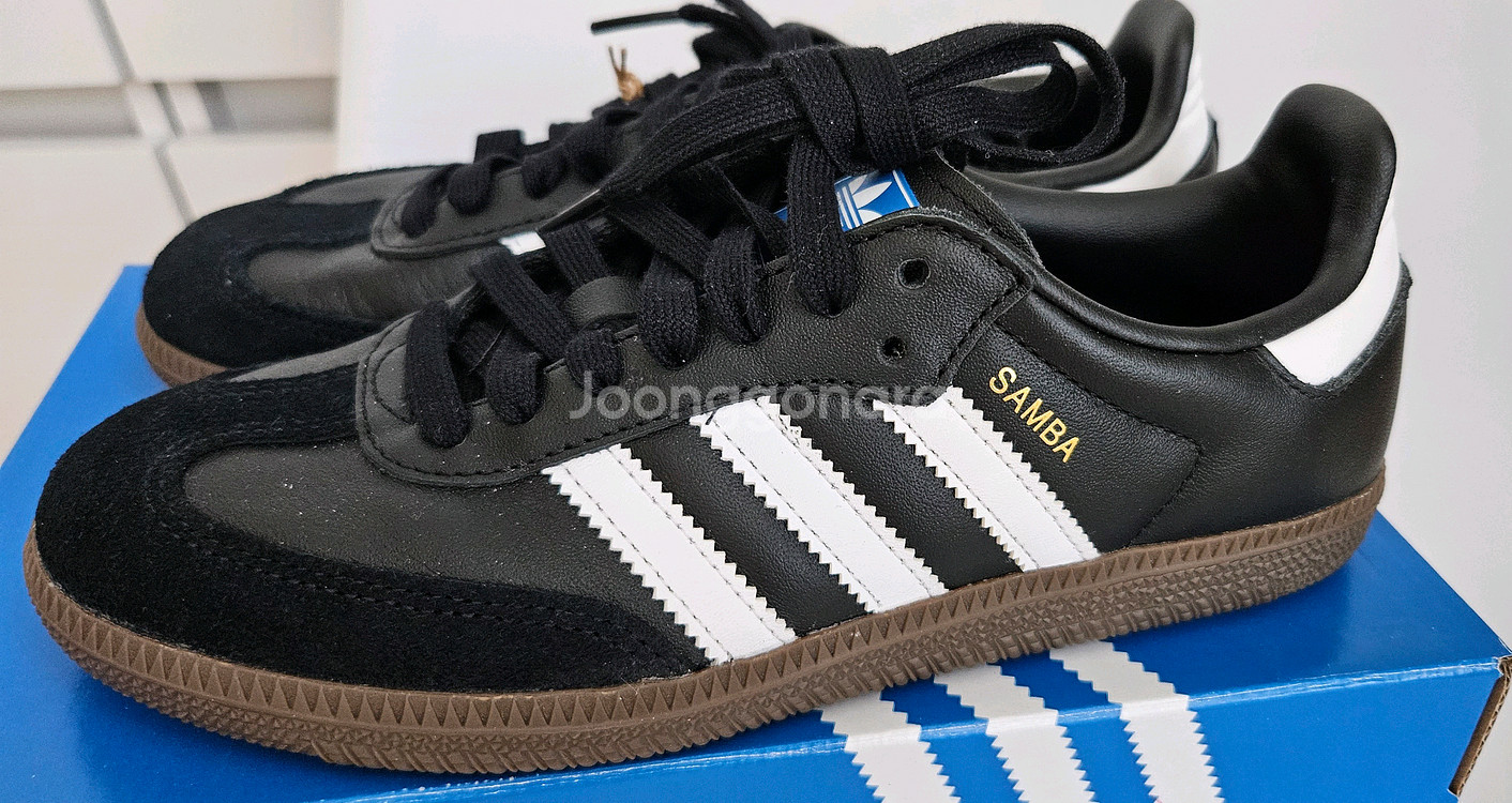 아디다스 삼바 OG 블랙 화이트 검( 230)--4